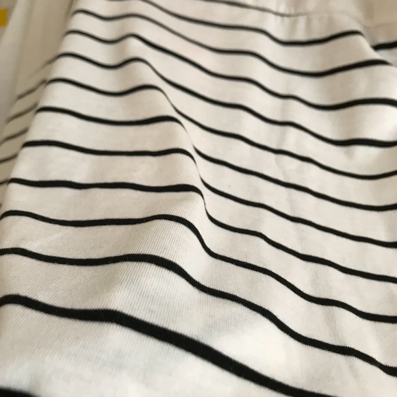 White w black nautical stripes cotton dress. - Picture 4 of 5